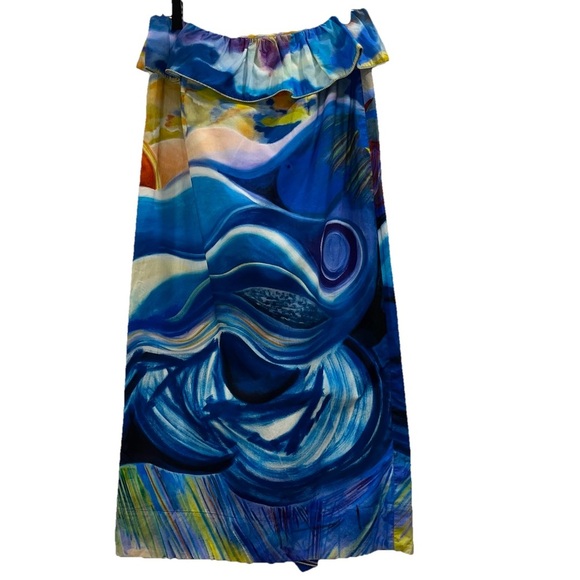 ULLA JOHNSON Holland wrap jacket Nora skirt set multicolor watercolor sz 4 new - Picture 16 of 16